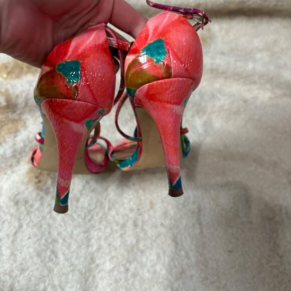 Steve Madden Multicolor Feliz Heeled Sandal Size 7 - Picture 6 of 8